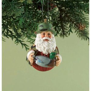 New Department 56 Retired DUCK DECOY SANTA ORNAMENT.